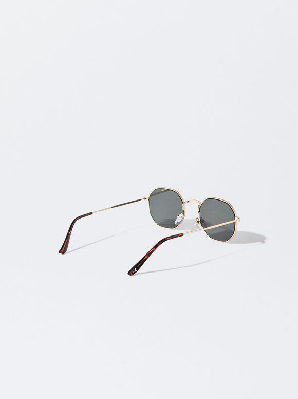 Gafas De Sol Hexagonales - Dourado