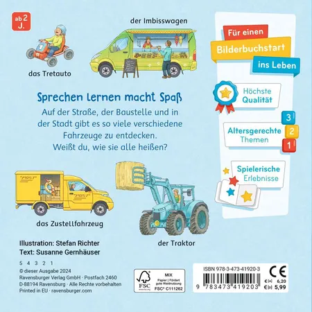 Ravensburger Mein Bilder-Wörterbuch: Unsere Fahrzeuge