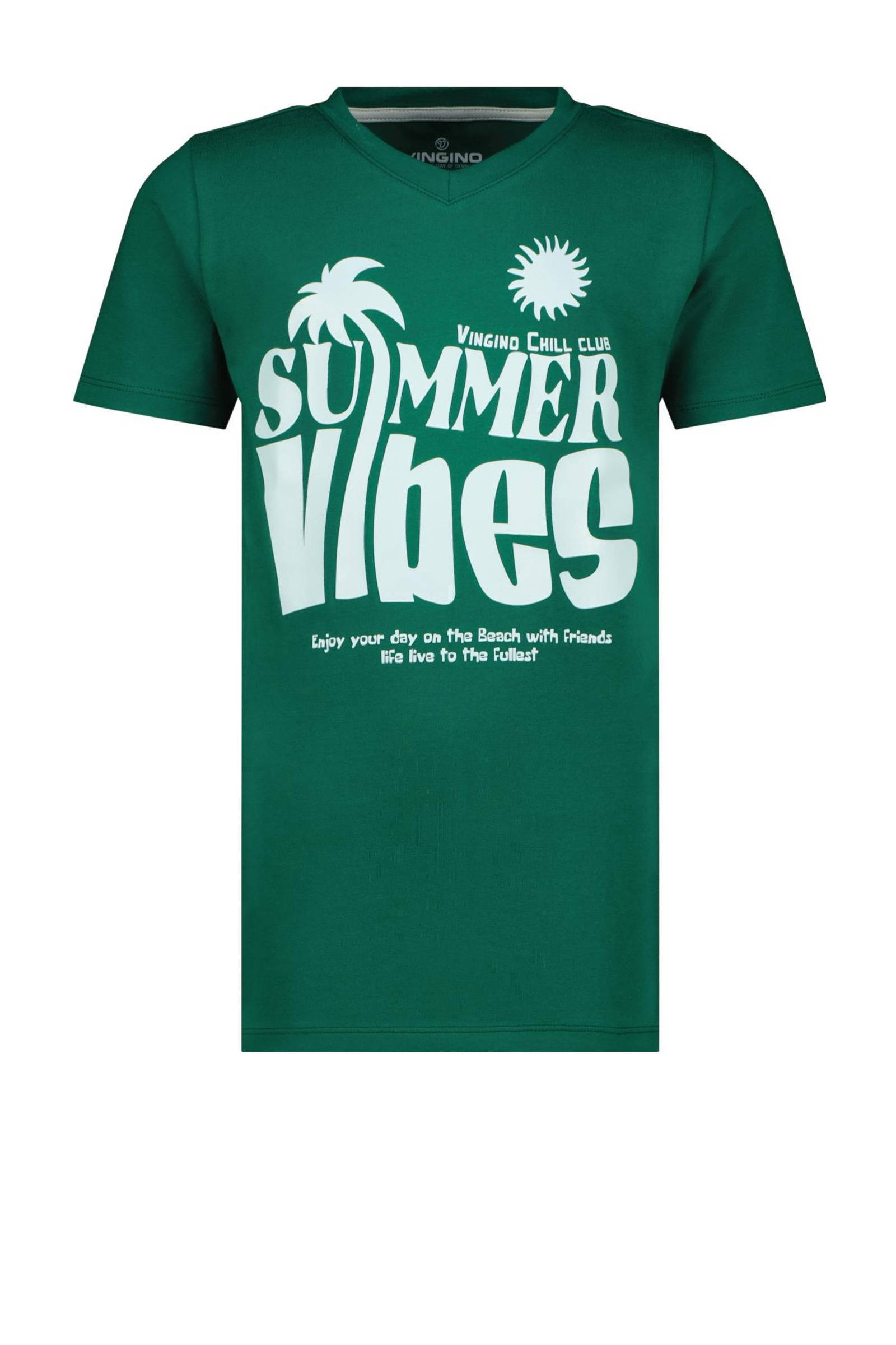 Vingino shortama Winio groen/wit