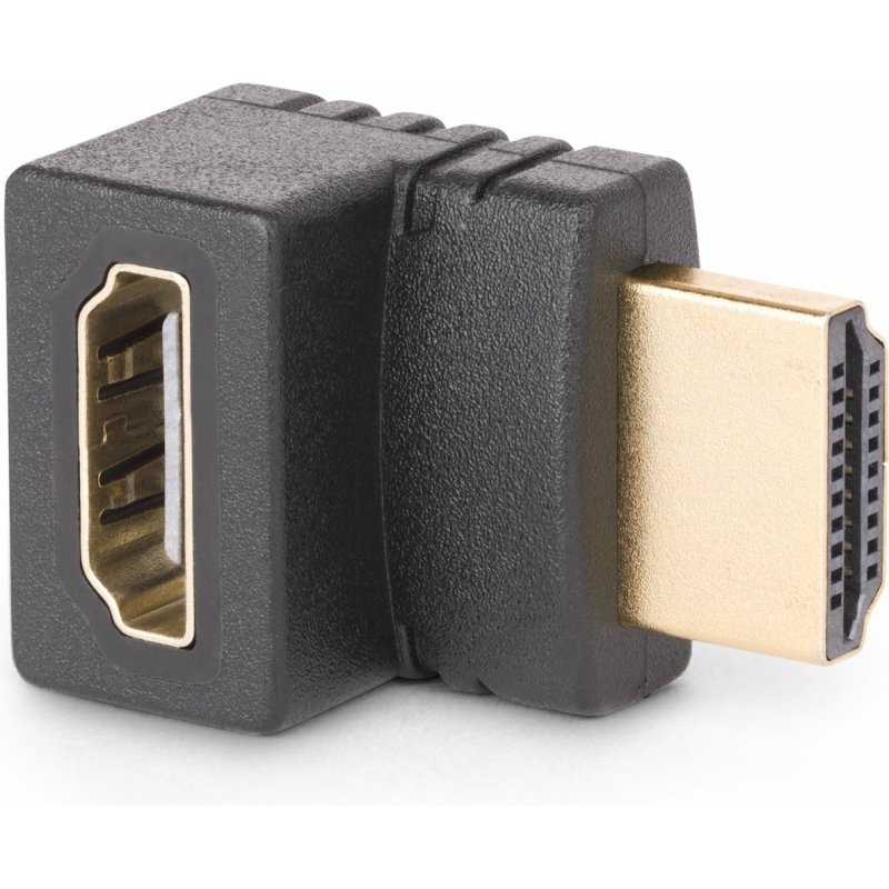 StarTech.com Adaptateur HDMI 2.0 à Angle Droit Vertical, Mâle vers Femelle, Économiseur de Port HDMI Vertical à 90 Degrés, 4K 60Hz, Extension Coudé pour HDMI à Haut Débit, Raccord HDMI 2.0 en Angle Vertical, M/F