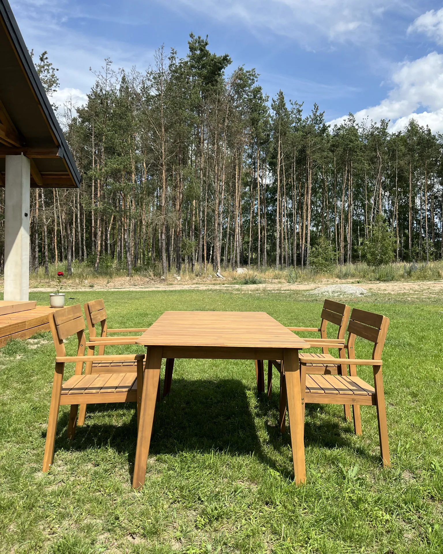 Tuinset 4-zits FORNELLI Acaciahout Bruin