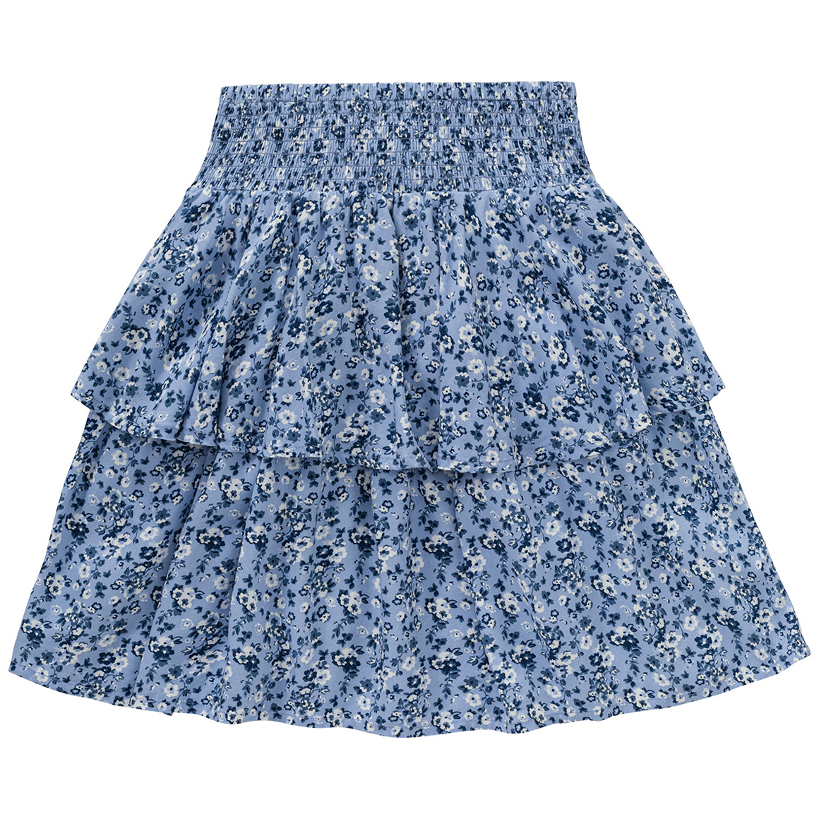 Beatwear Mädchen Rock mit Blumen hellblau