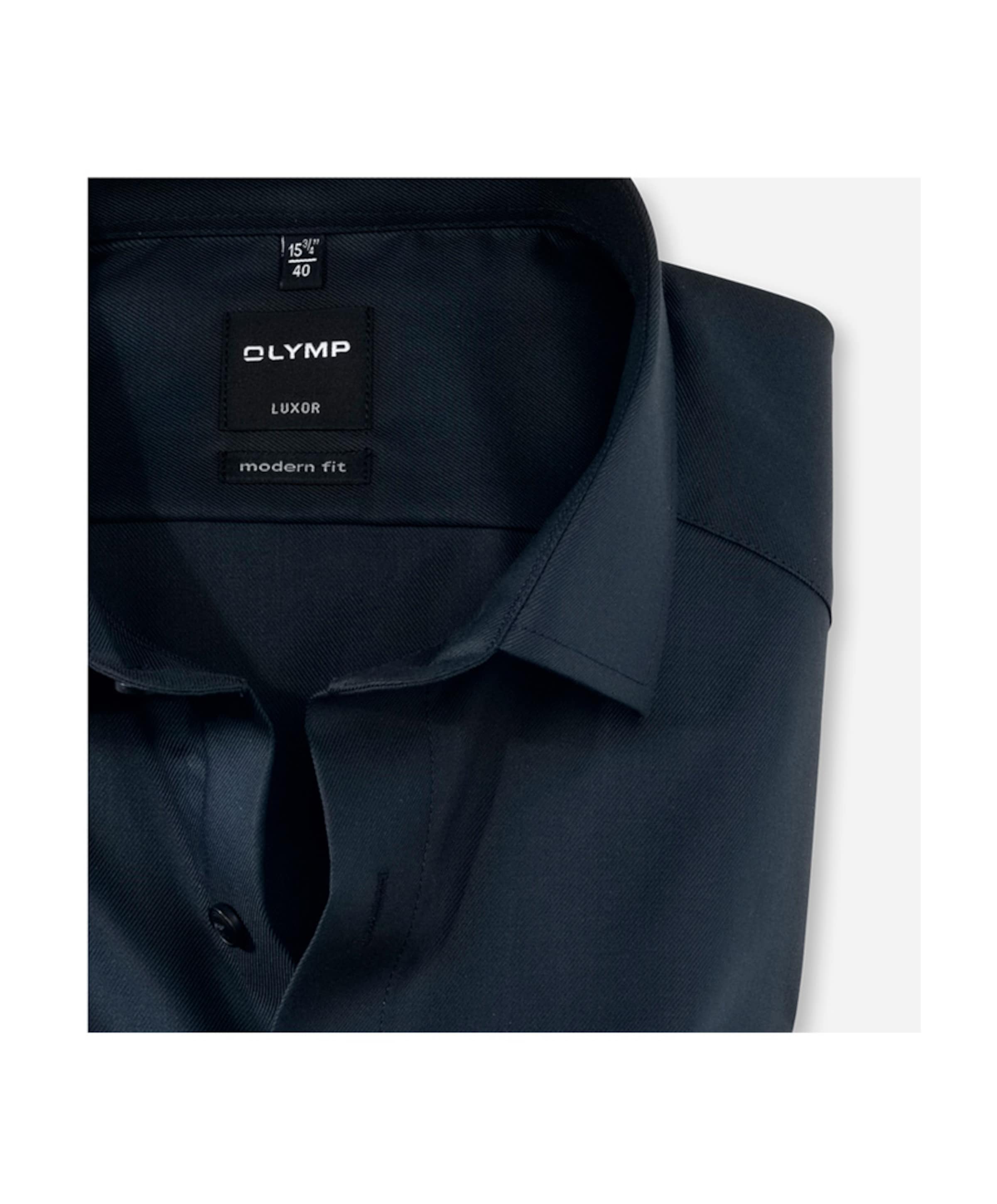 Olymp Modern fit Luxor Heren overhemd lange mouw blauw