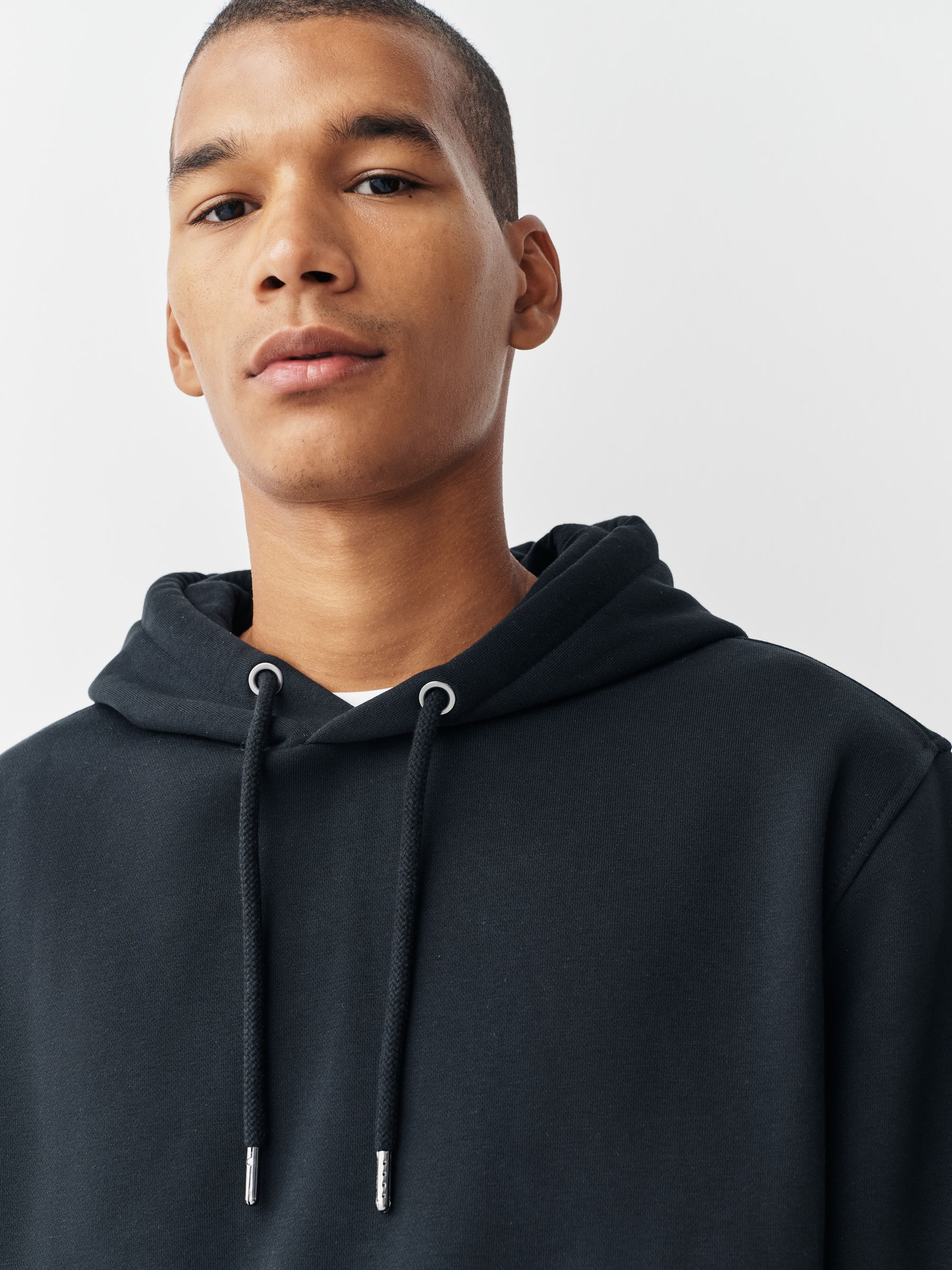 Zwart/Bourgondisch Rood - Cotton Rich Jersey Overhead Hoodies 2 Pack