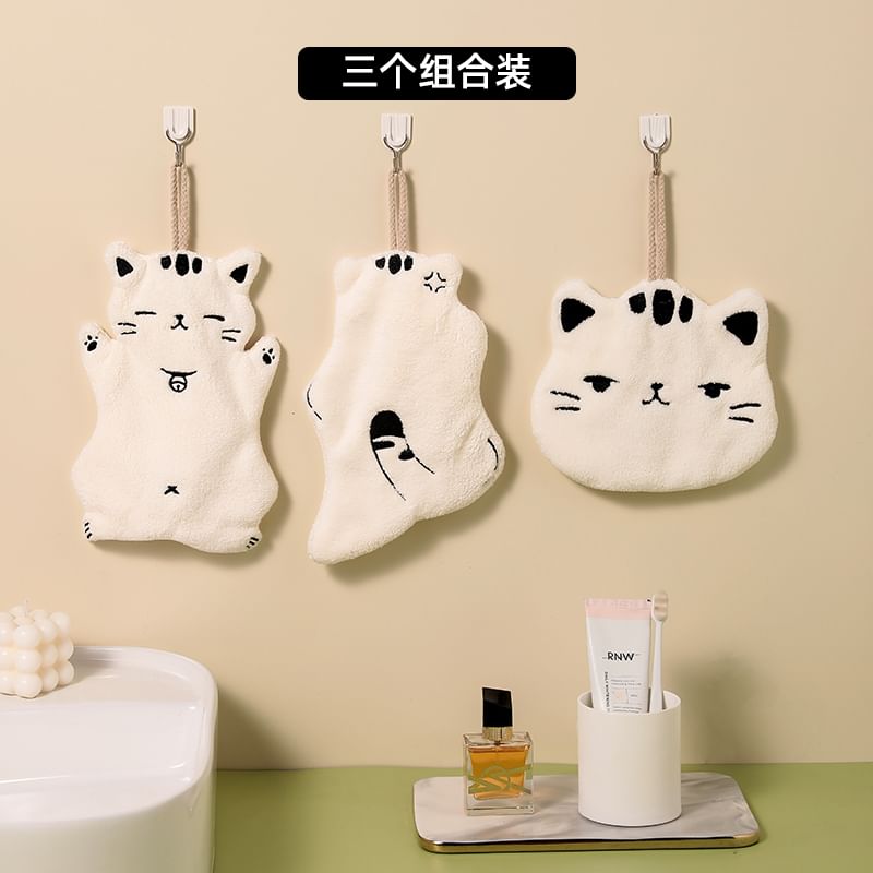 Chimi Chimi - Kat Koraal Fleece Handdoek (Diverse Ontwerpen) / Set