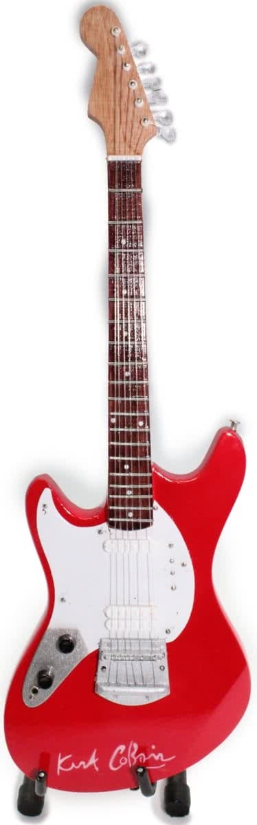 Mini guitar: Nirvana - Kurt Cobain - Fender Mustang Red Signature