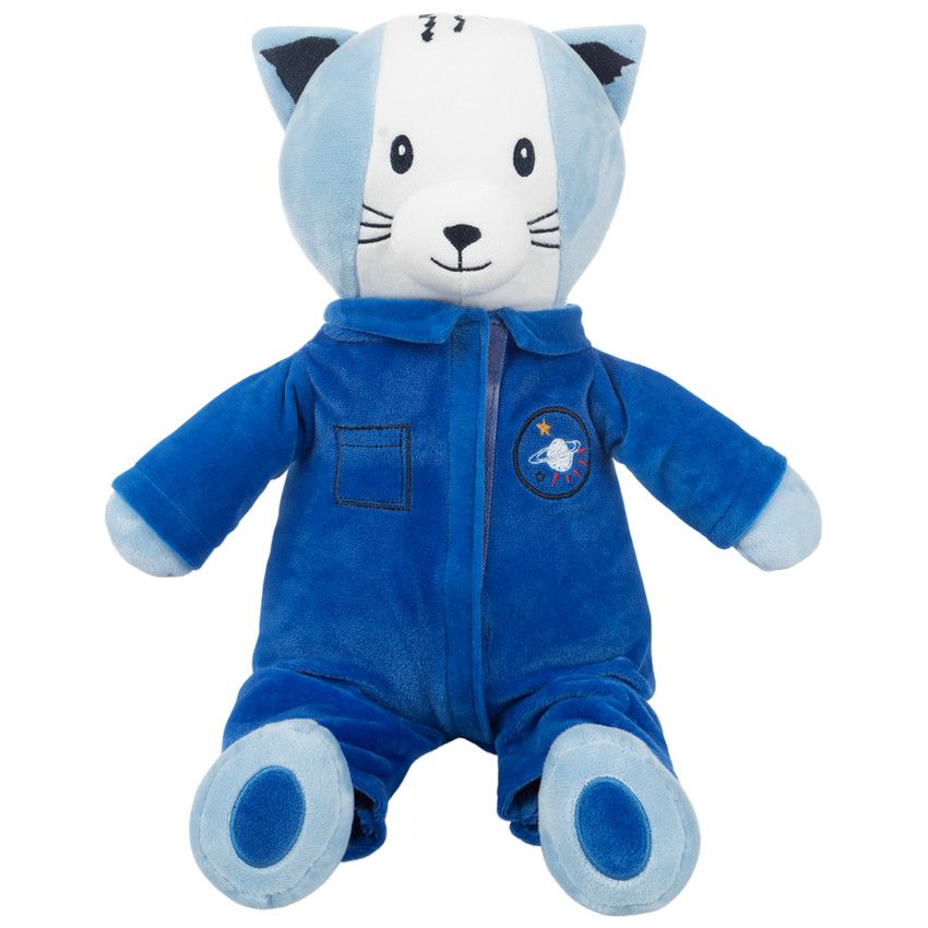 Chat astronaute en peluche - Bleu