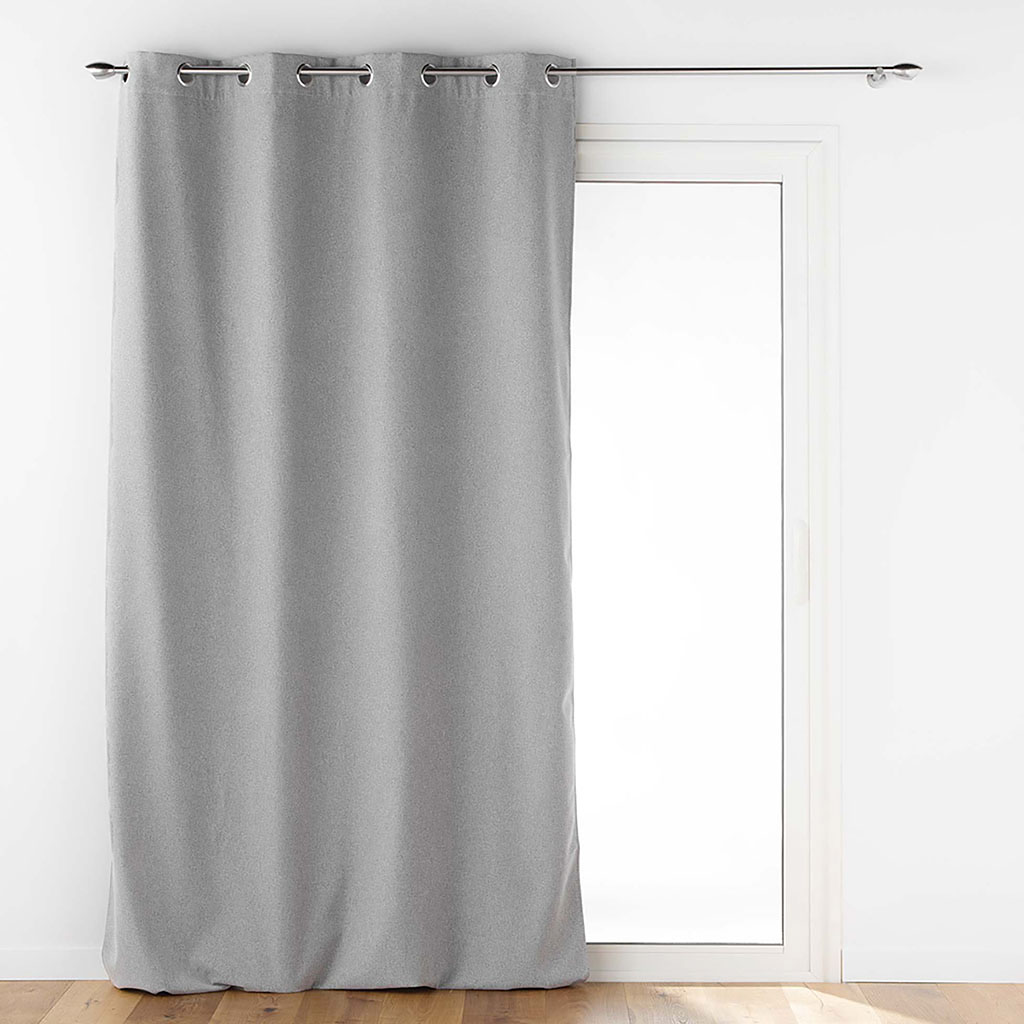 Rideau isolant JUPITER polyester gris 140x260cm
