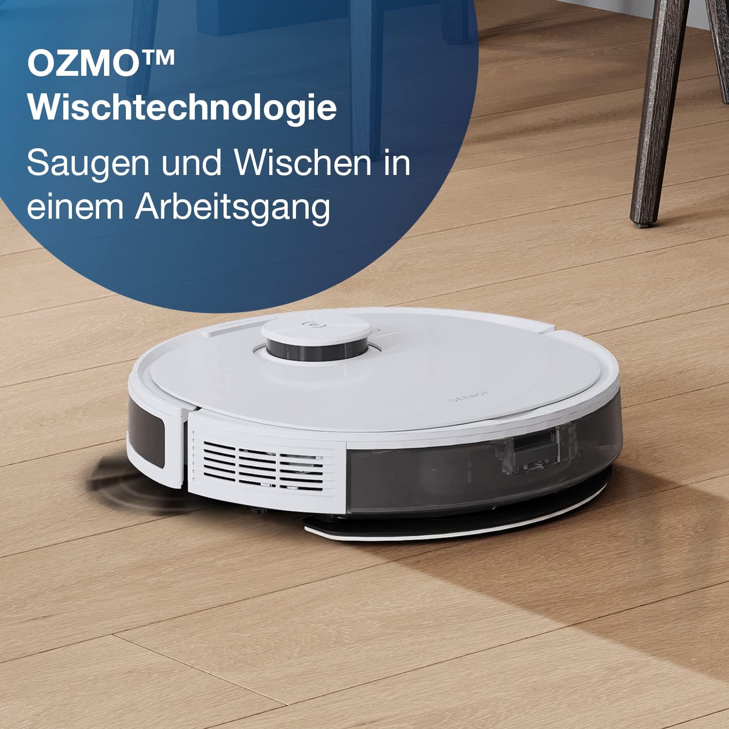 ECOVACS DEEBOT N8 PRO Care, Saugroboter mit Wischfunktion, (inkl. Zubehör-Kit), 2600Pa, 3D-Hinderniserkennung, ideal als Staubsaugerroboter für Tierhaare, Hartböden, 67dB, App, Alexa, weiß