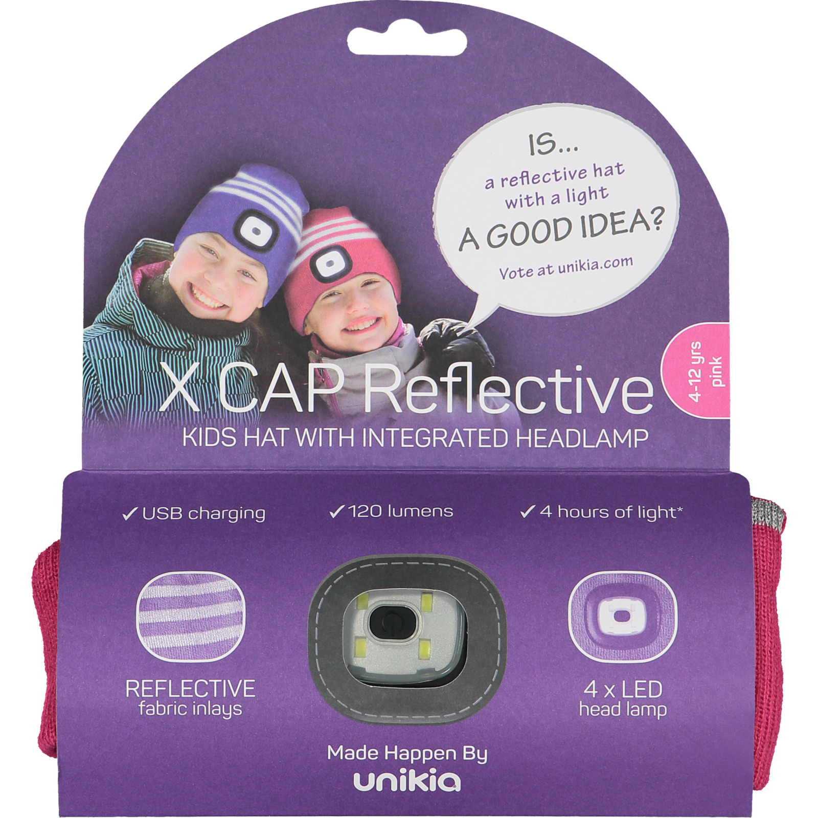 West Style X-Cap LED Kids, pink, OS