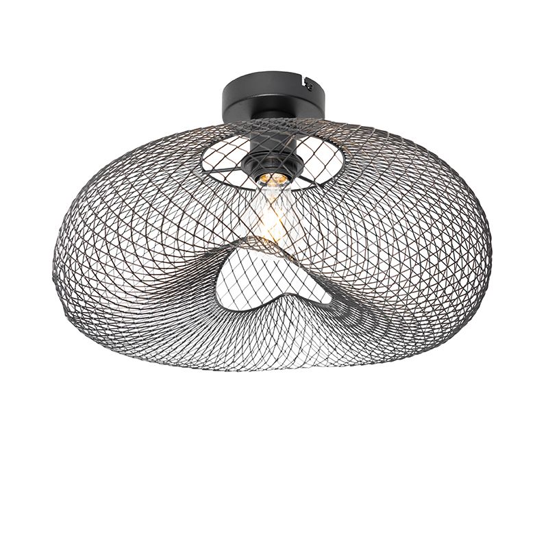 Moderne plafondlamp zwart - Zora
