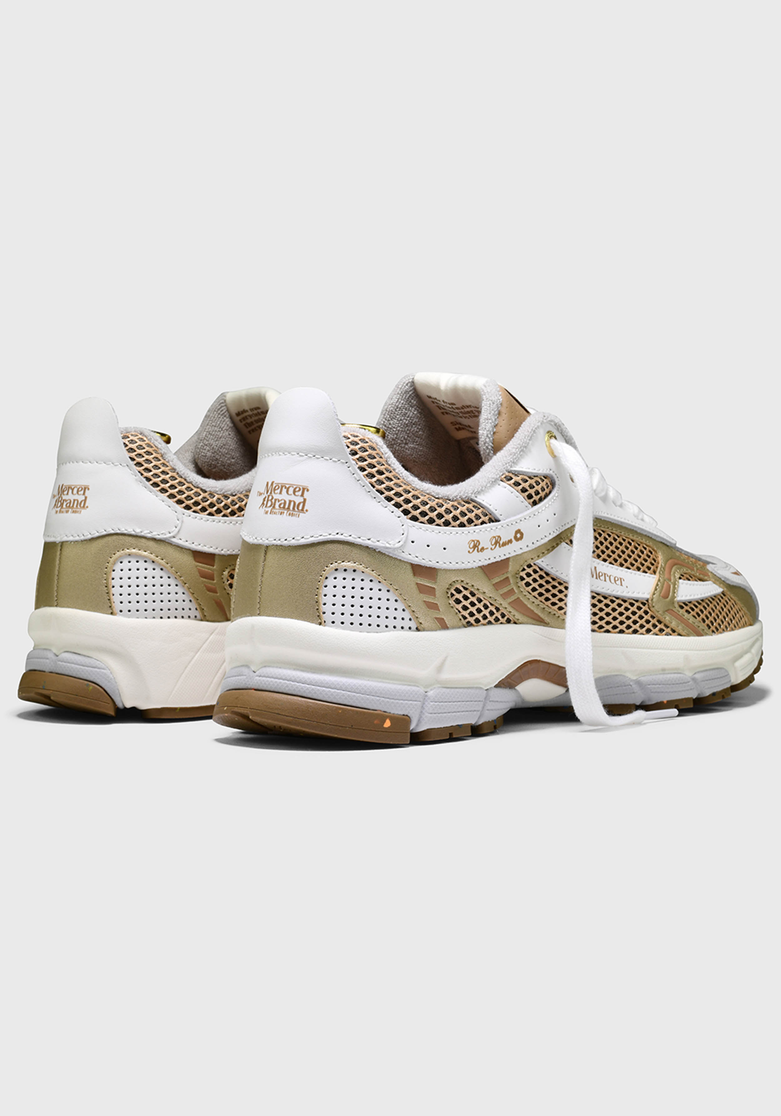 Mercer Sneaker The Re-Run White Silver Gold