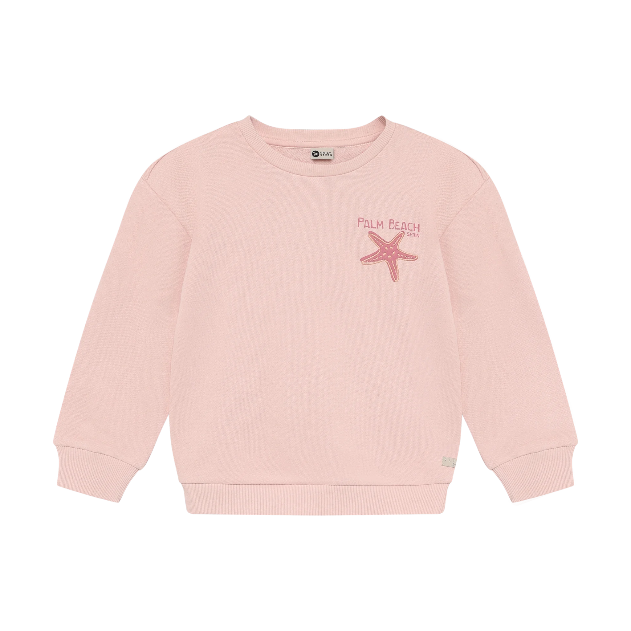 Daily7 Daily7 sweater backprint silver pink