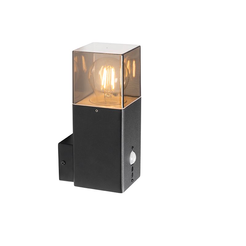 Buiten wandlamp zwart IP44 met bewegingsmelder - Denmark