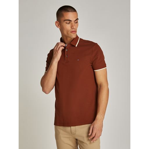Tommy Hilfiger Mercerised Undercollar Polo, Rich Mocha, XXL