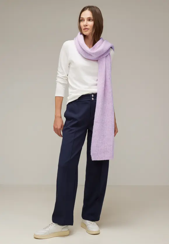 Langer Strickschal - soft pure lilac melange