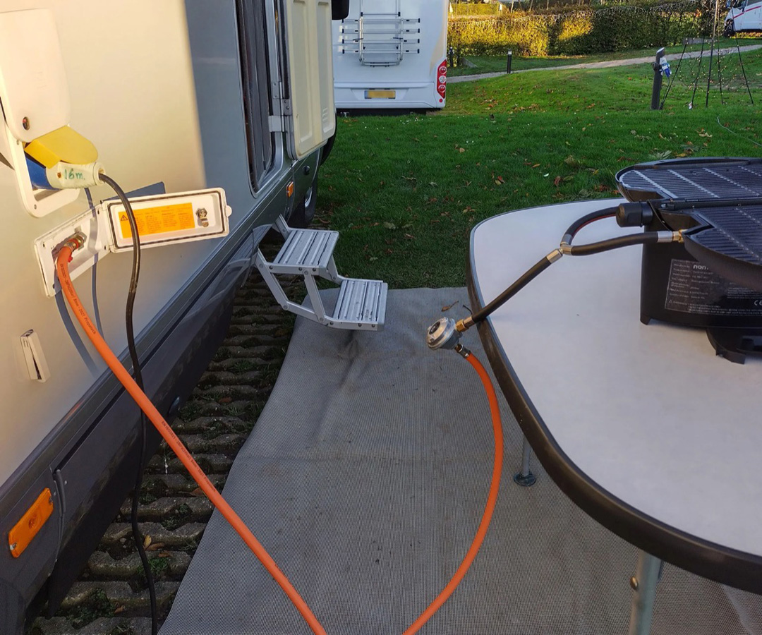 nomadiQ verlengde gasslang camperaansluiting