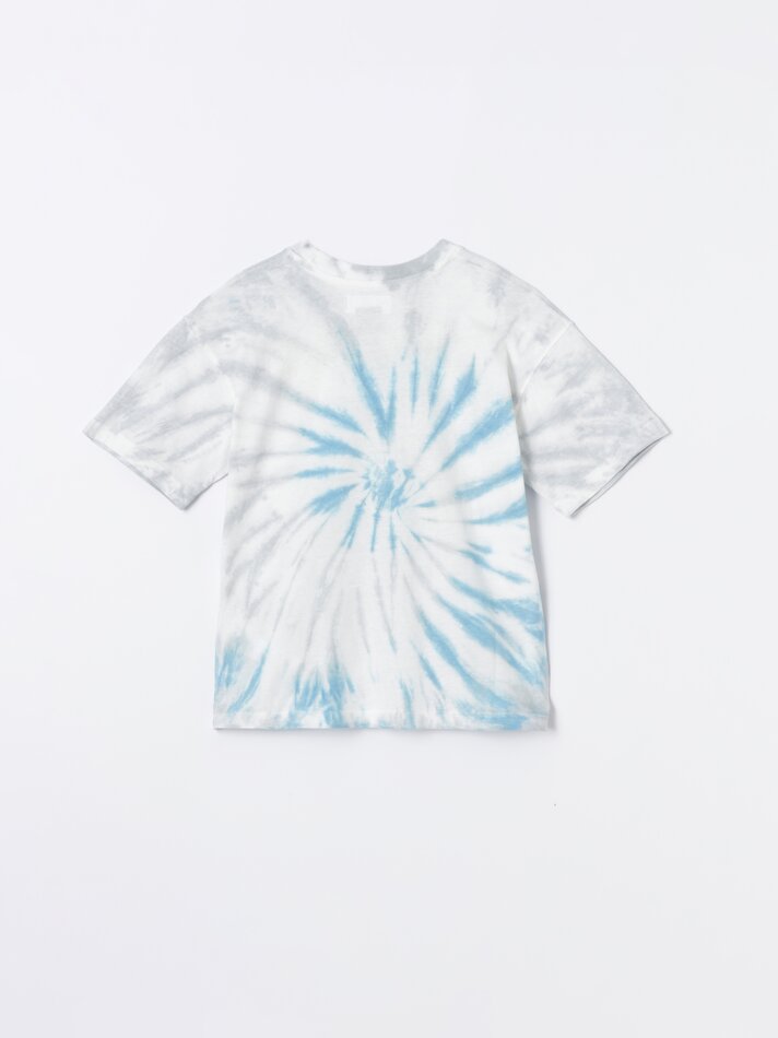 Camiseta tie-dye do Nirvana - Azul Claro