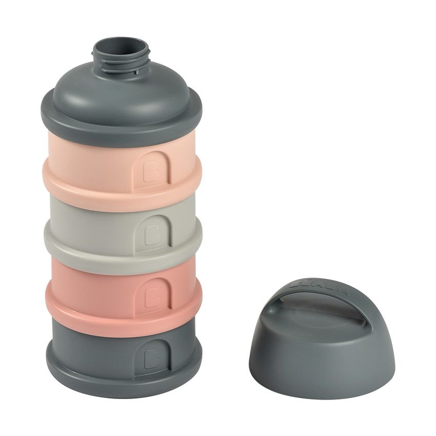 Boîte doseuse 4 compartiments mineral grey/pink - Ecru