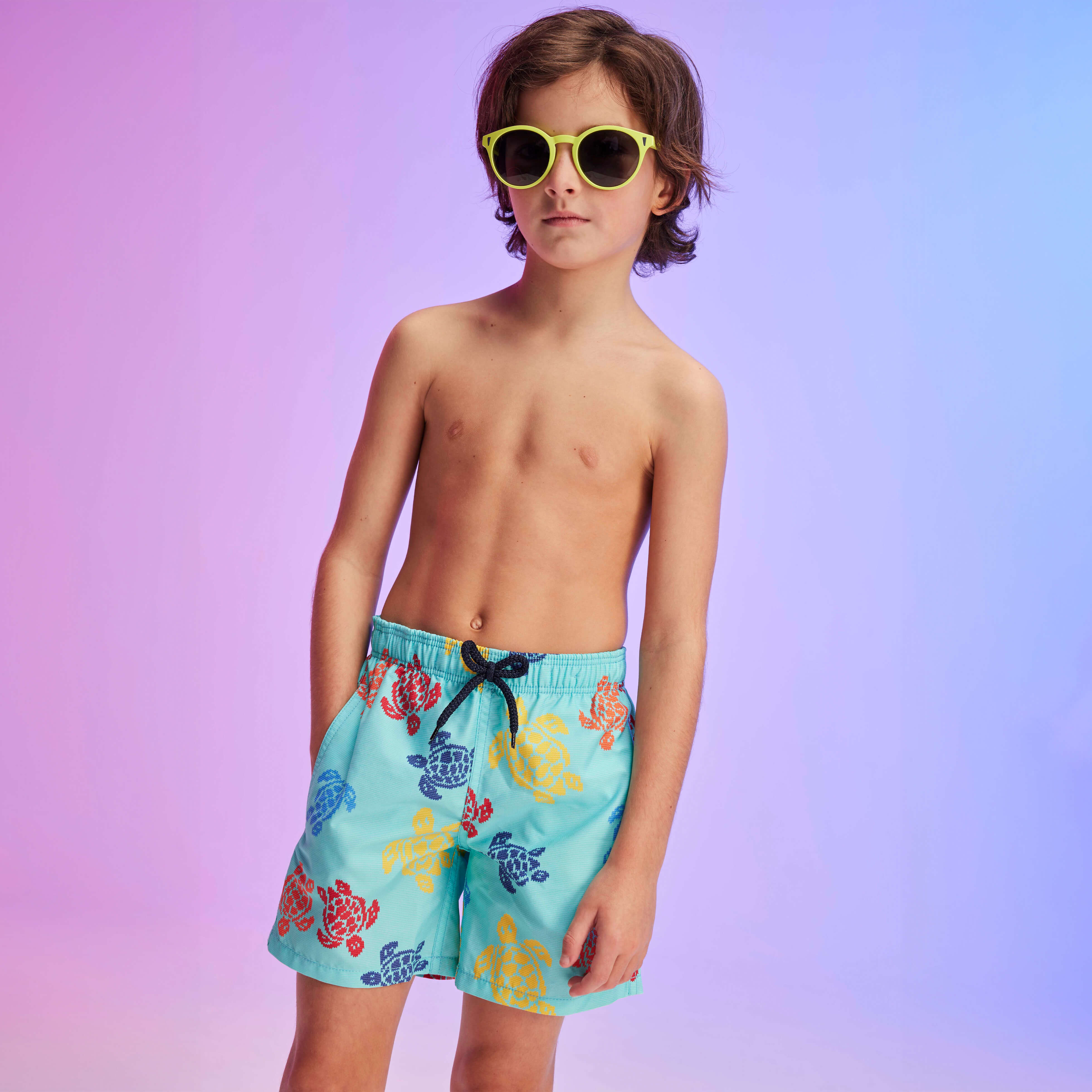 Maillot de bain garçon Ronde des Tortues Tricot | Vilebreauin
