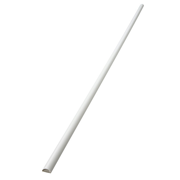 Goulotte décorative demi-ronde blanche auto-adhésive D-Line 16 x 8 mm, 1 m