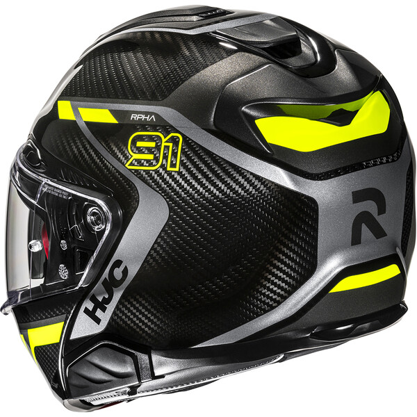 HJC - Casque RPHA 91 Carbon Lagos MC3H / Noir / Jaune