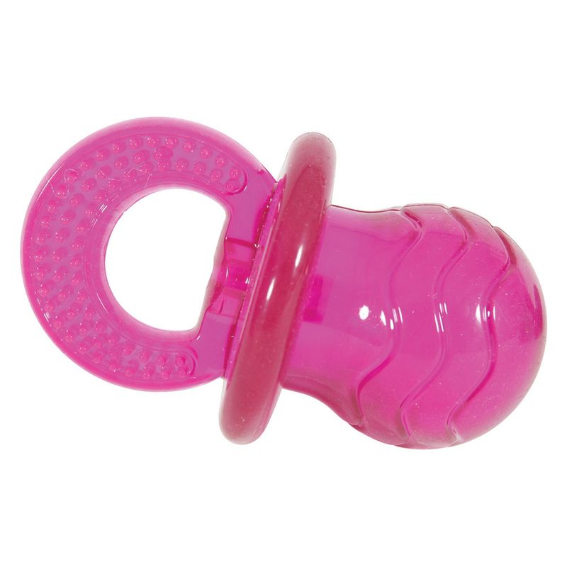 Jouet Zolux Tétine Pop, rose pour chien