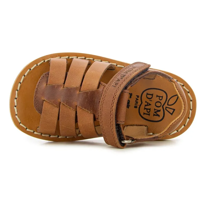 Pom d'Api Sandales Waff New Boy | Marron