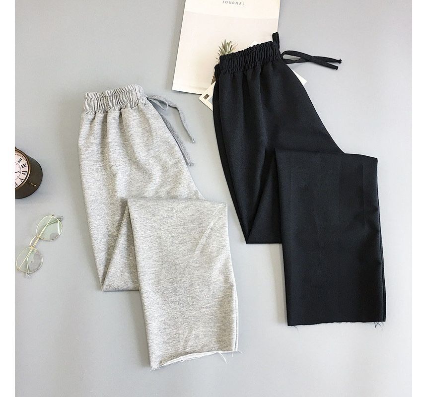 Maisee - Hoge taille effen joggingbroek