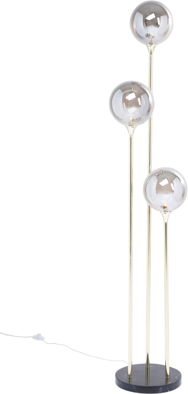 KARE DESIGN Retrofit Stehlampe AL CAPONE TRE 176 cm goldfarbig