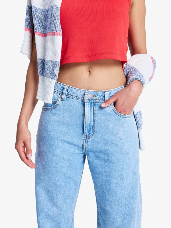Dawn Patrol Mid Sunbleached Jeans à coupe ample Bleu Femme