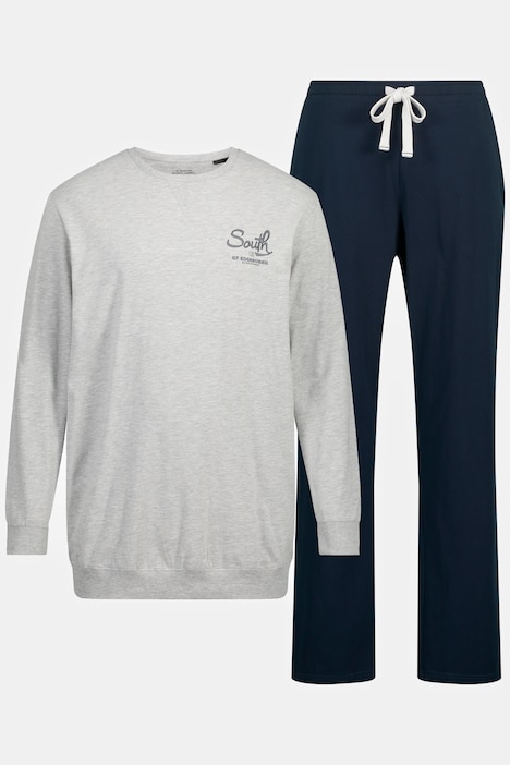 JP 1880 Schlafanzug, Bauchfit, Homewear, Zweiteiler, Langarmshirt, lange Hose, bis 8 XL