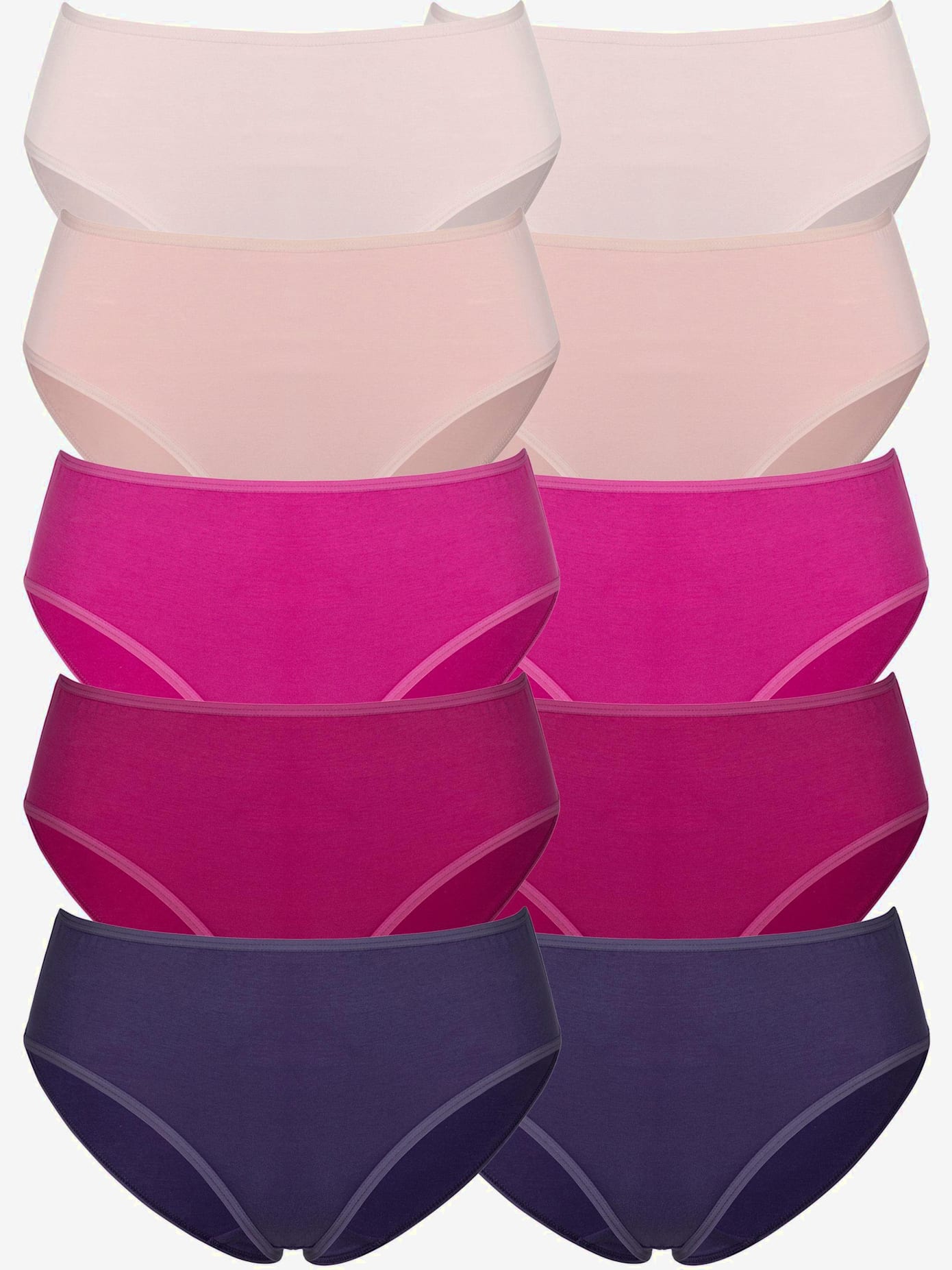 Slips jazz lot de 10 panties pratiques
