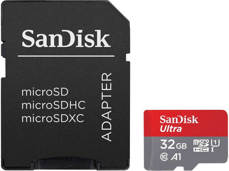 SanDisk microSDHC-Karte Ultra UHS-I A1 32 GB MicroSDHC-Karte, Class 10, 32 GB