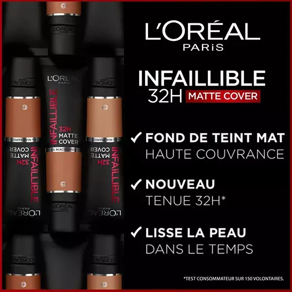 Base L'Oréal Paris Infallible 32h Matte Cover nº 110 com subtom rosado 30ml