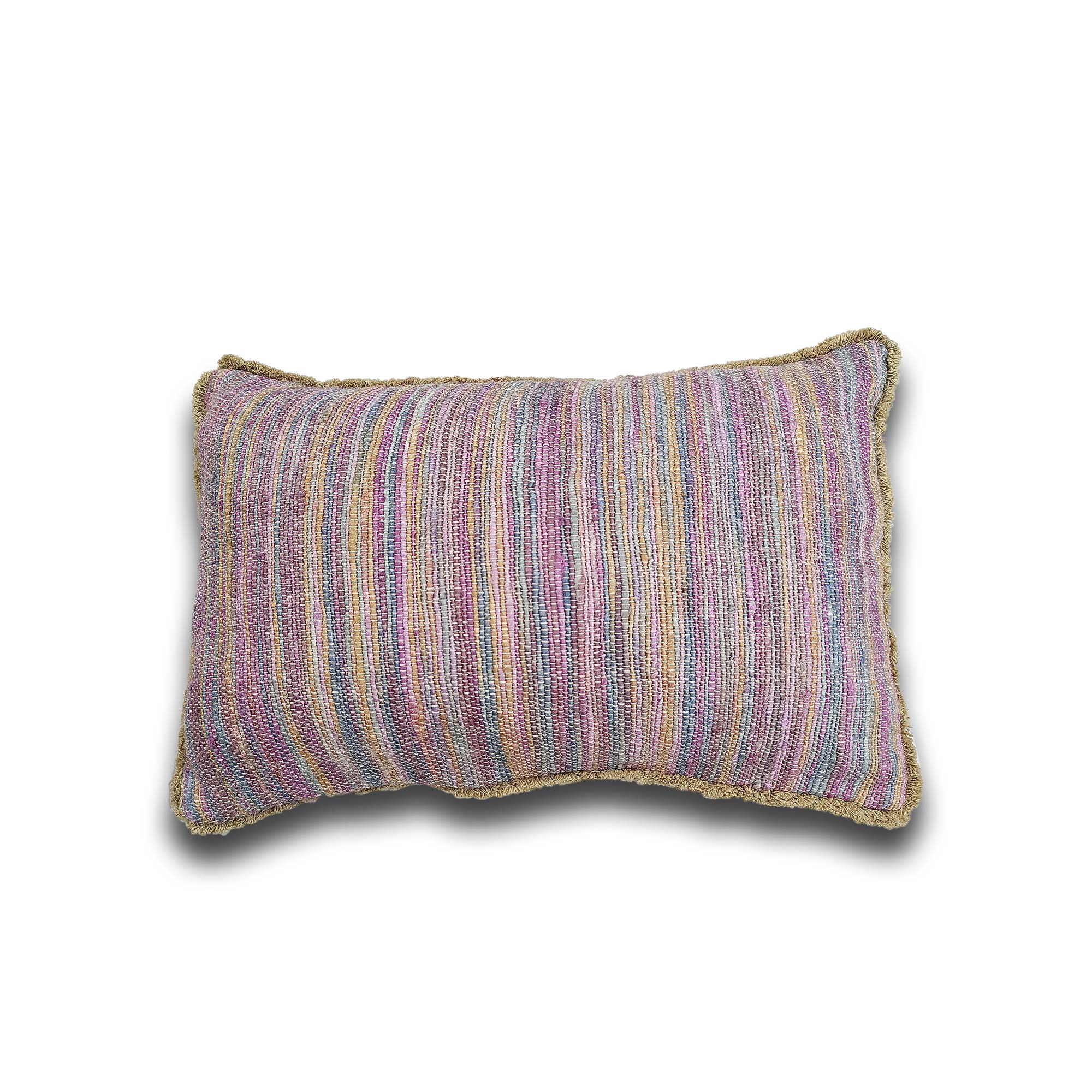 Kissen mit Fransen, multicolor, B 60 cm, H 40 cm von fischer's lagerhaus