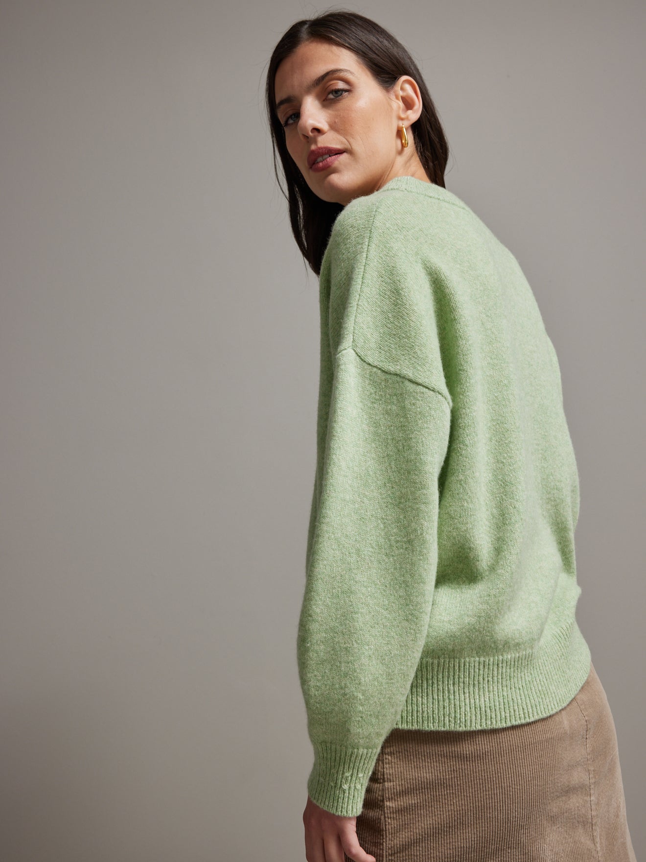 Pull boxy laine mérinos femme
