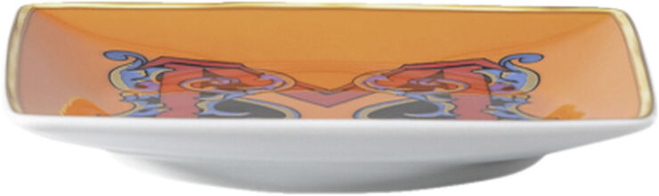 Versace Bowl 12cm sq. flat, Holiday Alphabet M, Versace Flerfarvet