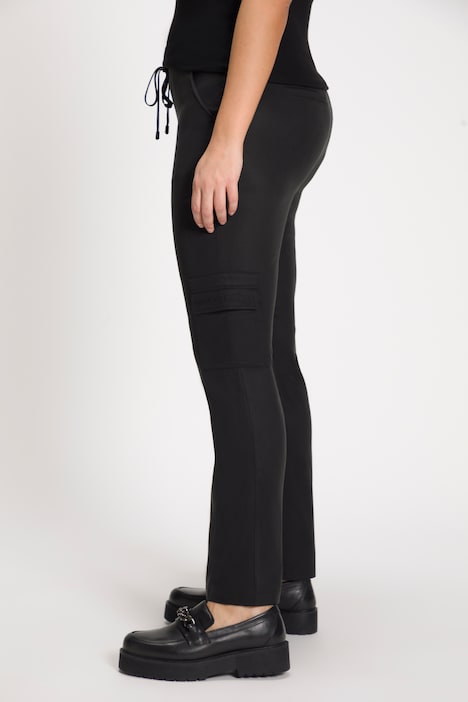 7/8-Hose Mandy, weites Bein, Cargotaschen, Bindeband