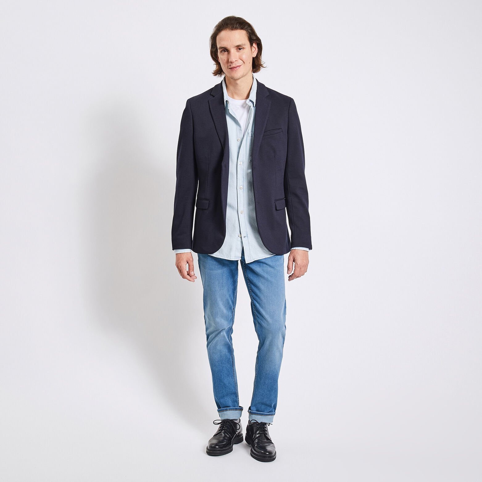 Jean slim urbanflex 4 longueurs Bleu
