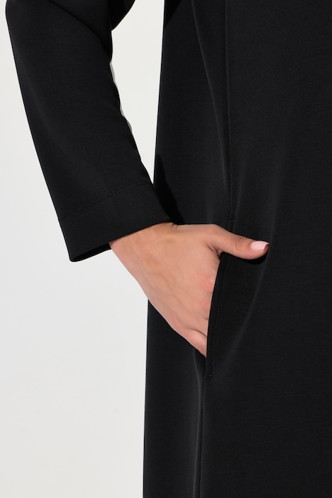 Sweatkleid, V-Ausschnitt, Langarm, Taschen, Modalmix