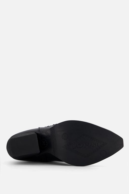 Lazamani Cowboylaarzen velvet zwart Leer