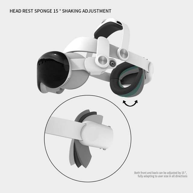 WOLMTT Justerbar hovedstrop til A Vision Pro VR Headset-tilbehør