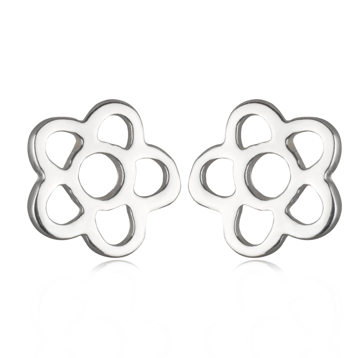 Boucles d'oreille argent fleur filigranée