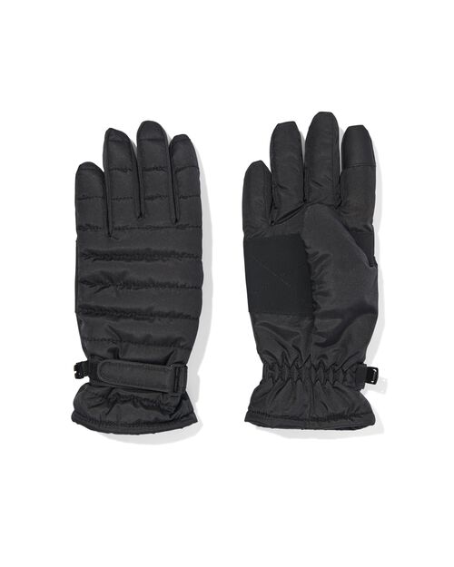 gants en nylon déperlant pour femmes  noir