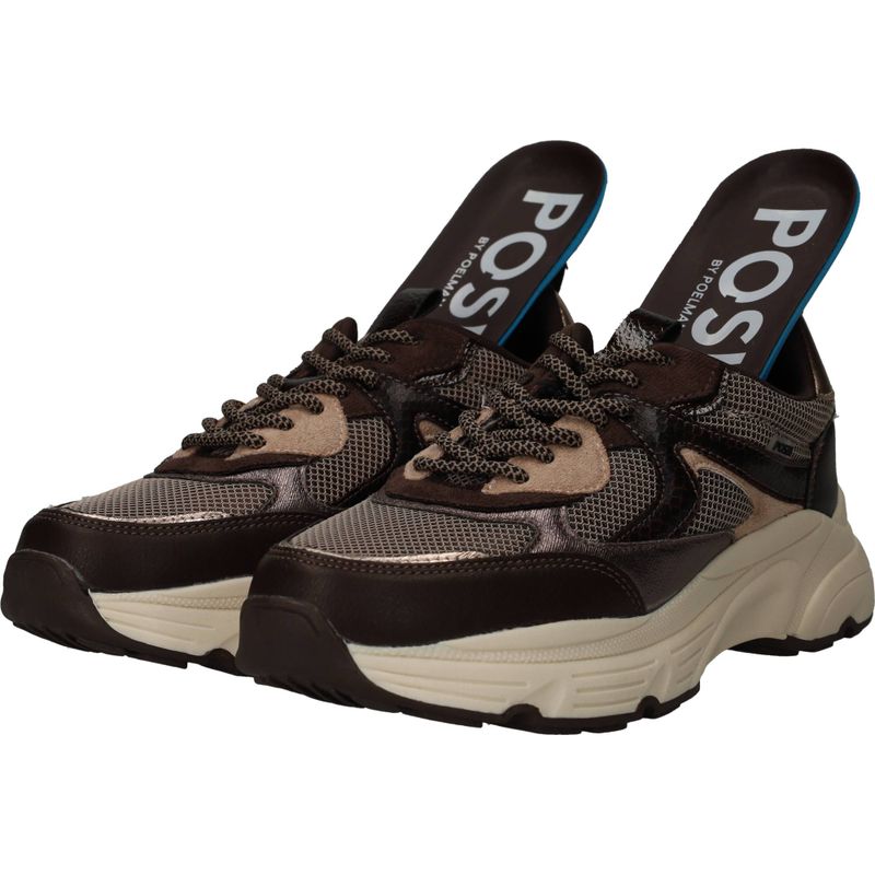 POSH by Poelman Sneakers Bruin Dames