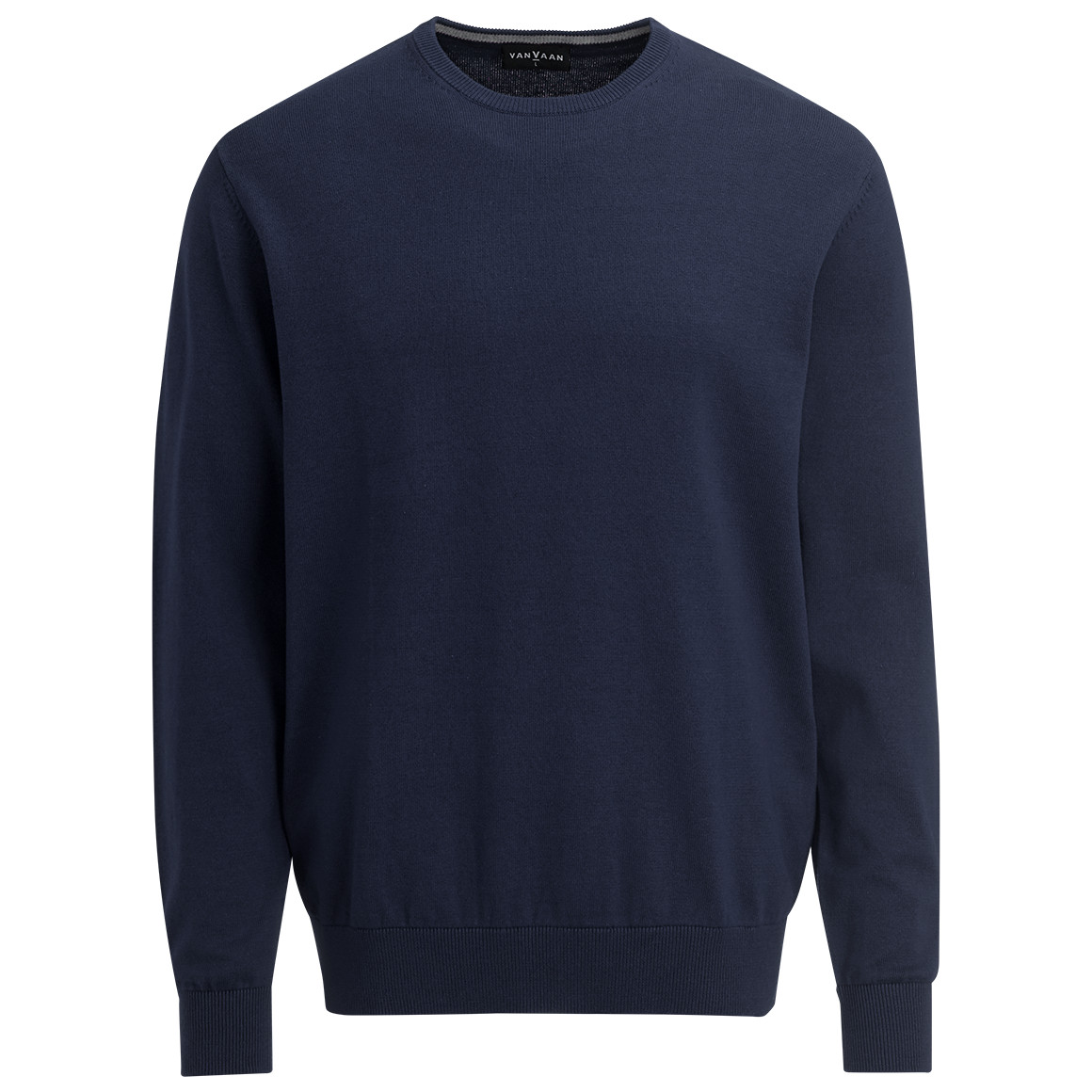 VanVaan Herren Feinstrickpullover mit Rundhals dunkelblau