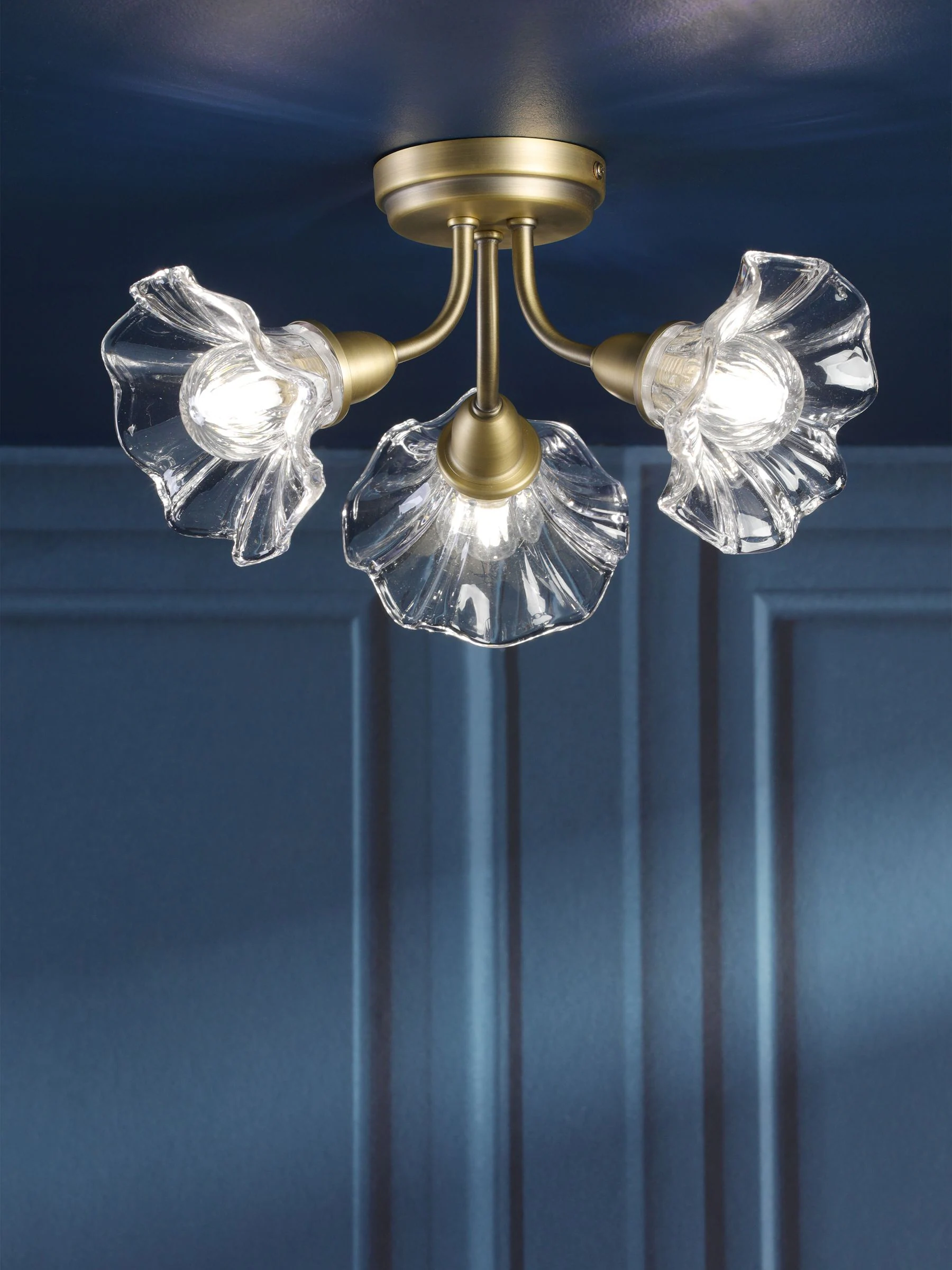 Laura Ashley Kerswell 3 Light Semi Flush