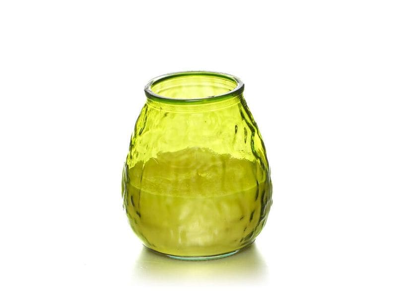 balthasar Gartenkerze Citronella 10 x 10.5 cm, Hellgrün Outdoorkerze in Amerikaglas