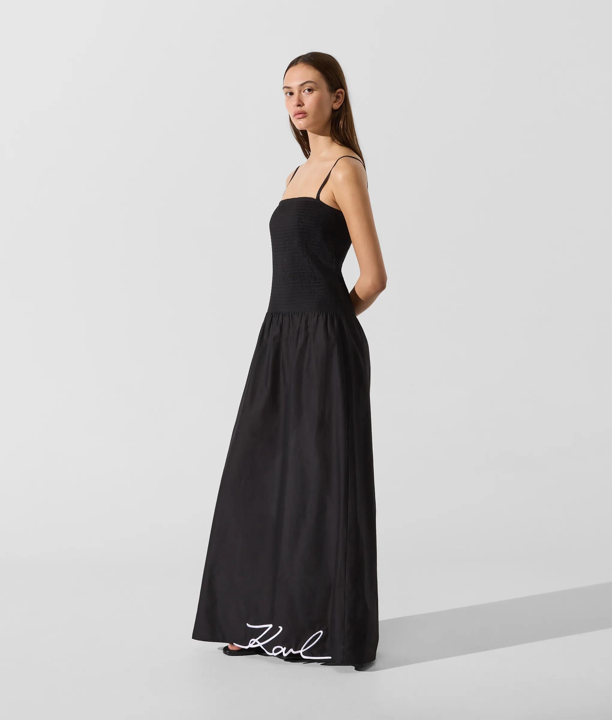 Signature maxi-jurk met verlaagde taille